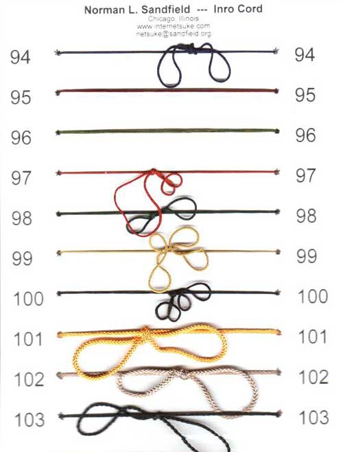 Inro Cord Swatches : 94-103